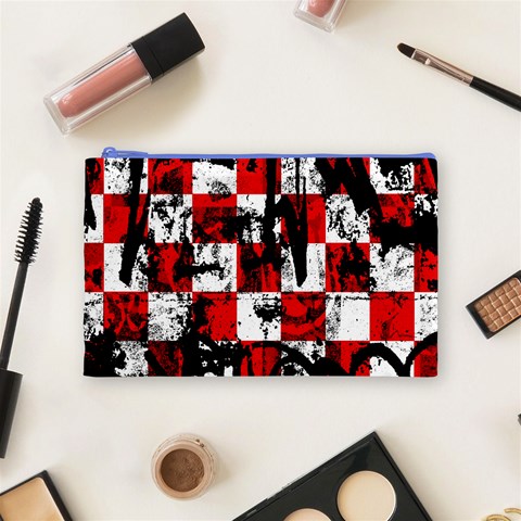 Emo Checker Graffiti Cosmetic Bag (Medium) from ArtsNow.com Front