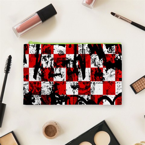Emo Checker Graffiti Cosmetic Bag (Medium) from ArtsNow.com Front