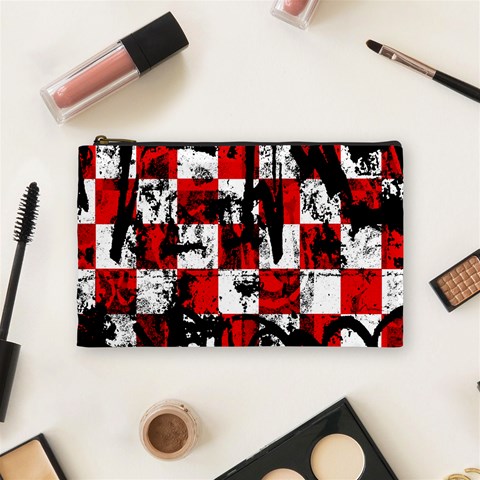 Emo Checker Graffiti Cosmetic Bag (Medium) from ArtsNow.com Front