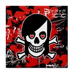 Emo Girl Skull Tile Coaster