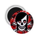 Emo Girl Skull 2.25  Magnet