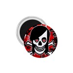 Emo Girl Skull 1.75  Magnet