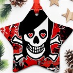 Emo Girl Skull Ornament (Star)