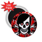 Emo Girl Skull 2.25  Magnet (100 pack) 