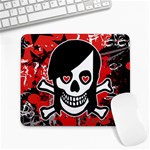 Emo Girl Skull Large Mousepad