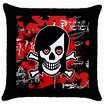 Emo Girl Skull Throw Pillow Case (Black)