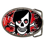 Emo Girl Skull Belt Buckle