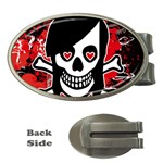 Emo Girl Skull Money Clip (Oval)