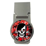 Emo Girl Skull Money Clip (Round)