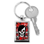 Emo Girl Skull Key Chain (Rectangle)