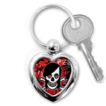 Emo Girl Skull Key Chain (Heart)