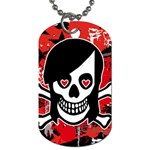 Emo Girl Skull Dog Tag (One Side)