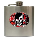 Emo Girl Skull Hip Flask (6 oz)