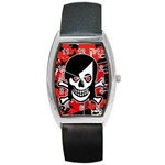 Emo Girl Skull Barrel Style Metal Watch