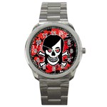 Emo Girl Skull Sport Metal Watch