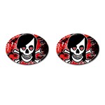 Emo Girl Skull Cufflinks (Oval)