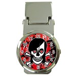 Emo Girl Skull Money Clip Watch