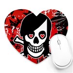 Emo Girl Skull Mousepad (Heart)