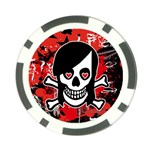 Emo Girl Skull Poker Chip Card Guard