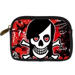 Emo Girl Skull Digital Camera Leather Case