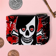 Emo Girl Skull Mini Coin Purse from ArtsNow.com Back
