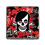 Emo Girl Skull Memory Card Reader with Storage (Square)