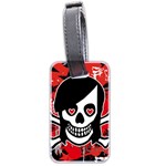 Emo Girl Skull Luggage Tag (two sides)