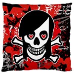 Emo Girl Skull Large Cushion Case (One Side)