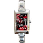 Emo Graffiti Rectangular Italian Charm Watch