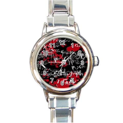 Emo Graffiti Round Italian Charm Watch from ArtsNow.com Front