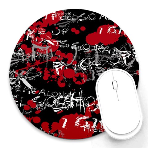 Emo Graffiti Round Mousepad from ArtsNow.com Front