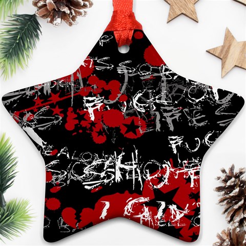 Emo Graffiti Ornament (Star) from ArtsNow.com Front