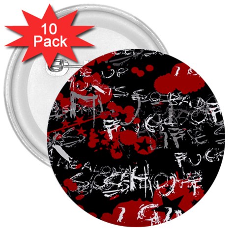 Emo Graffiti 3  Button (10 pack) from ArtsNow.com Front