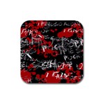 Emo Graffiti Rubber Square Coaster (4 pack)