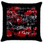 Emo Graffiti Throw Pillow Case (Black)