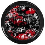 Emo Graffiti Wall Clock (Black)