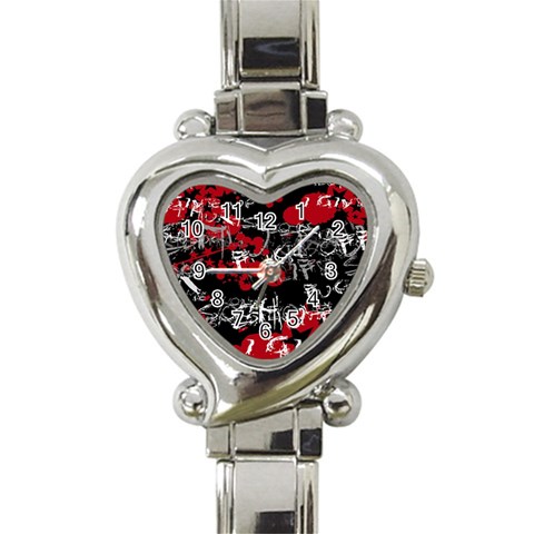 Emo Graffiti Heart Italian Charm Watch from ArtsNow.com Front