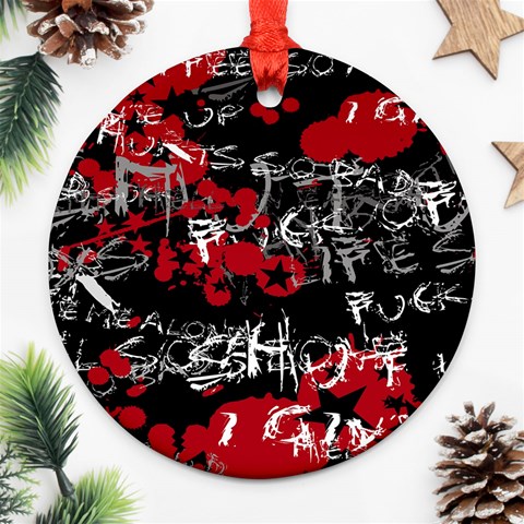 Emo Graffiti Round Ornament (Two Sides) from ArtsNow.com Front