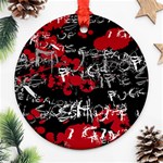 Emo Graffiti Round Ornament (Two Sides)