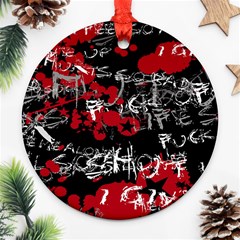 Emo Graffiti Round Ornament (Two Sides) from ArtsNow.com Back