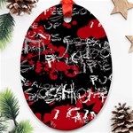 Emo Graffiti Oval Ornament (Two Sides)