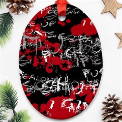 Emo Graffiti Oval Ornament (Two Sides) from ArtsNow.com Back