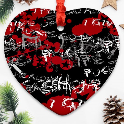 Emo Graffiti Heart Ornament (Two Sides) from ArtsNow.com Front