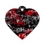 Emo Graffiti Dog Tag Heart (One Side)