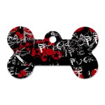 Emo Graffiti Dog Tag Bone (Two Sides)