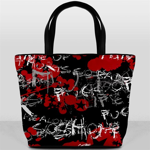 Emo Graffiti Bucket Bag from ArtsNow.com Front