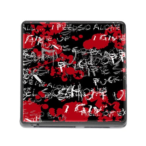 Emo Graffiti Memory Card Reader with Storage (Square) from ArtsNow.com Front