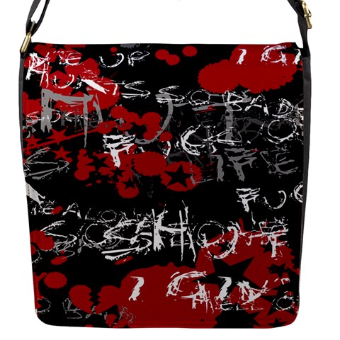 Emo Graffiti Flap closure messenger bag (Small) from ArtsNow.com Front
