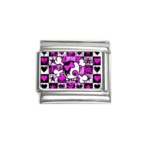 Emo Scene Girl Skull Italian Charm (9mm) from ArtsNow.com Front