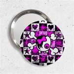 Emo Scene Girl Skull 2.25  Handbag Mirror